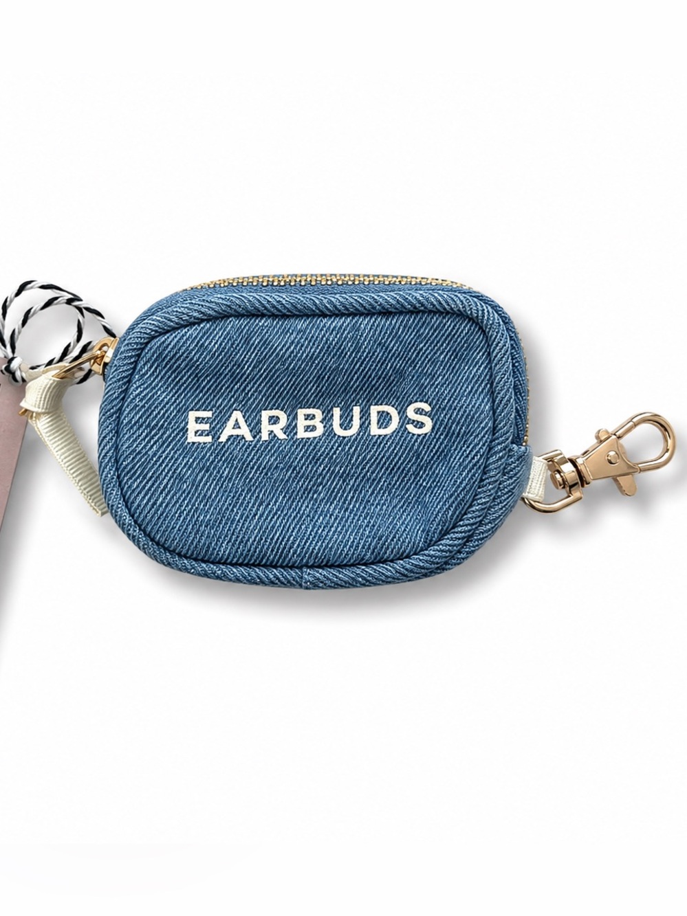 EARBUDS TRAVEL CASE W CLASP – DENIM